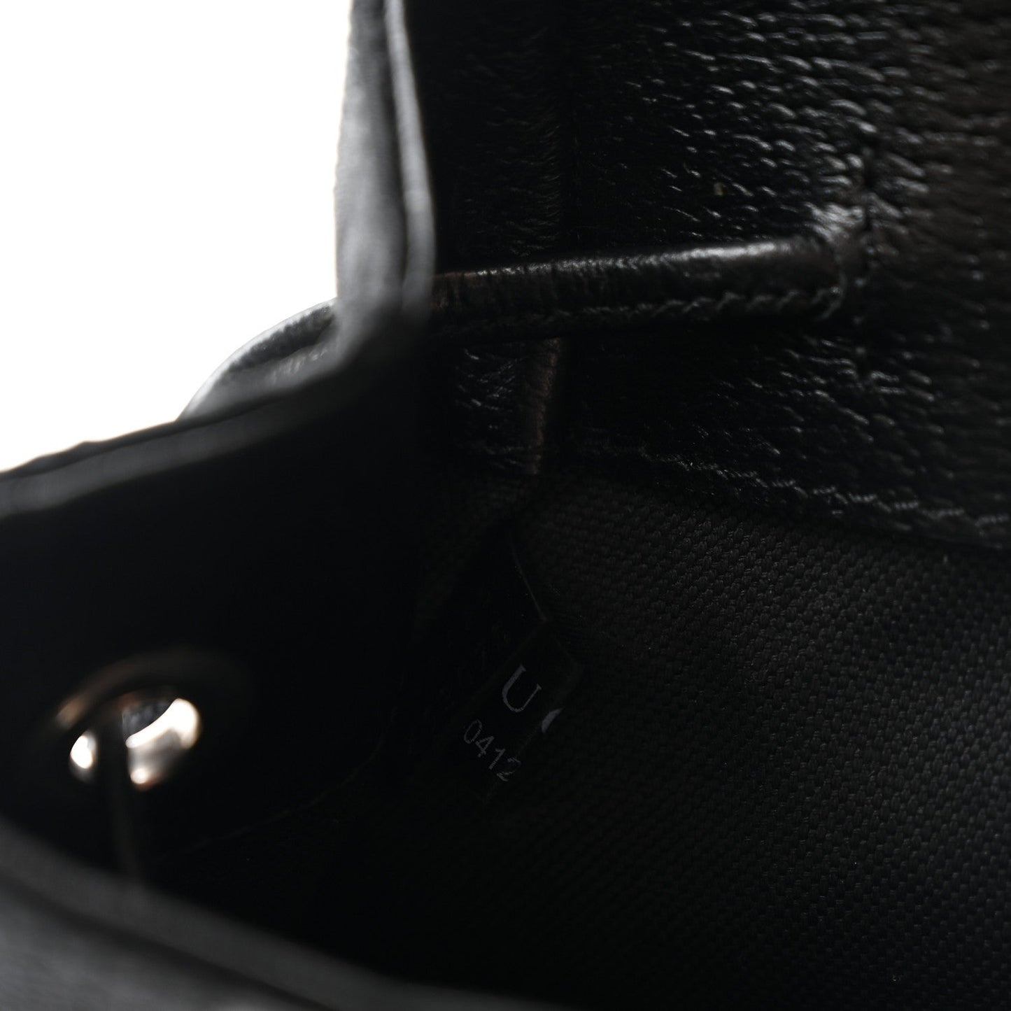 Monogram Jumbo GG Textured Dollar Calfskin Web Double Buckle Backpack Black