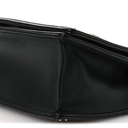 Lambskin Studded Medium Diorama Flap Bag Black