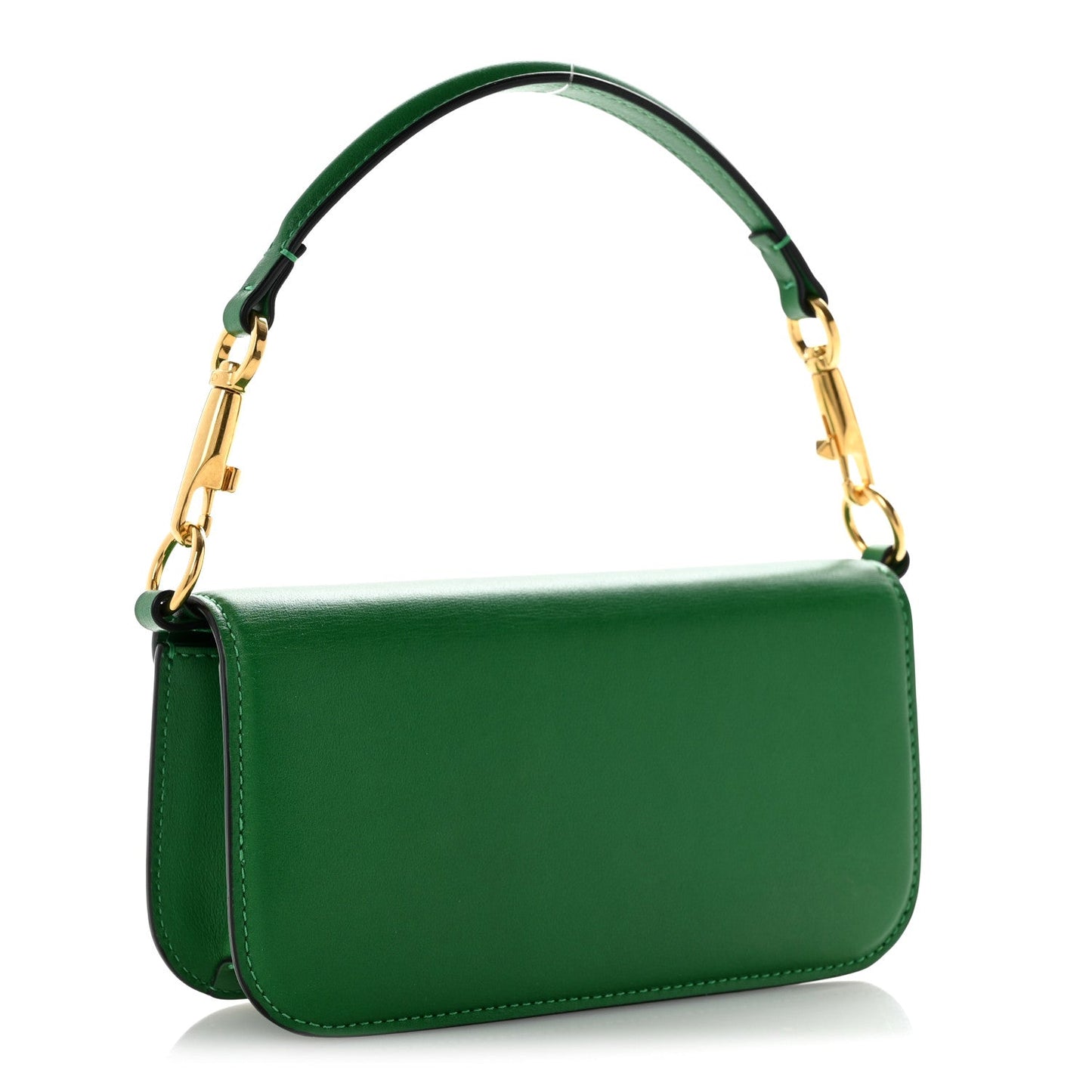 Calfskin Vlogo Small Loco Shoulder Bag Gea Green