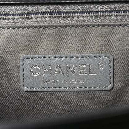 Lambskin Quilted Large Boy Flap Black