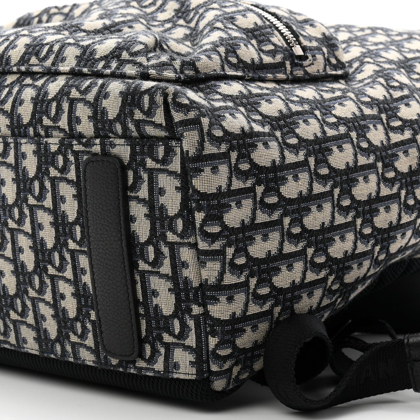 Oblique Calfskin Rider Backpack Beige Black