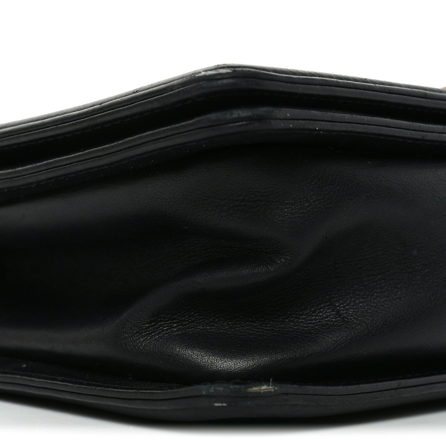 Lambskin Chevron Quilted Medium Boy Flap Black