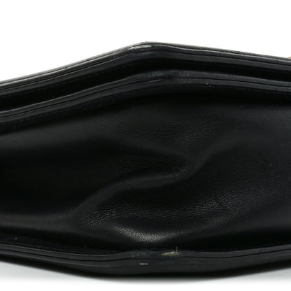 Lambskin Chevron Quilted Medium Boy Flap Black