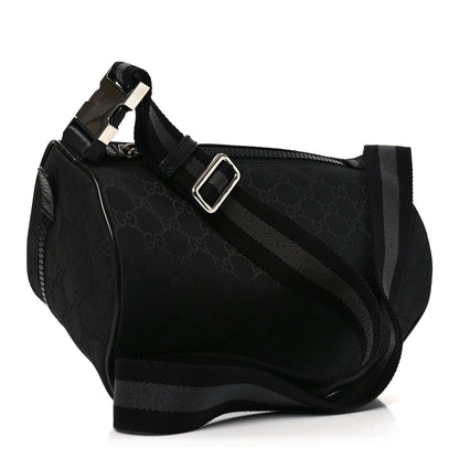 Nylon Monogram Fanny Pack Belt Bag Black