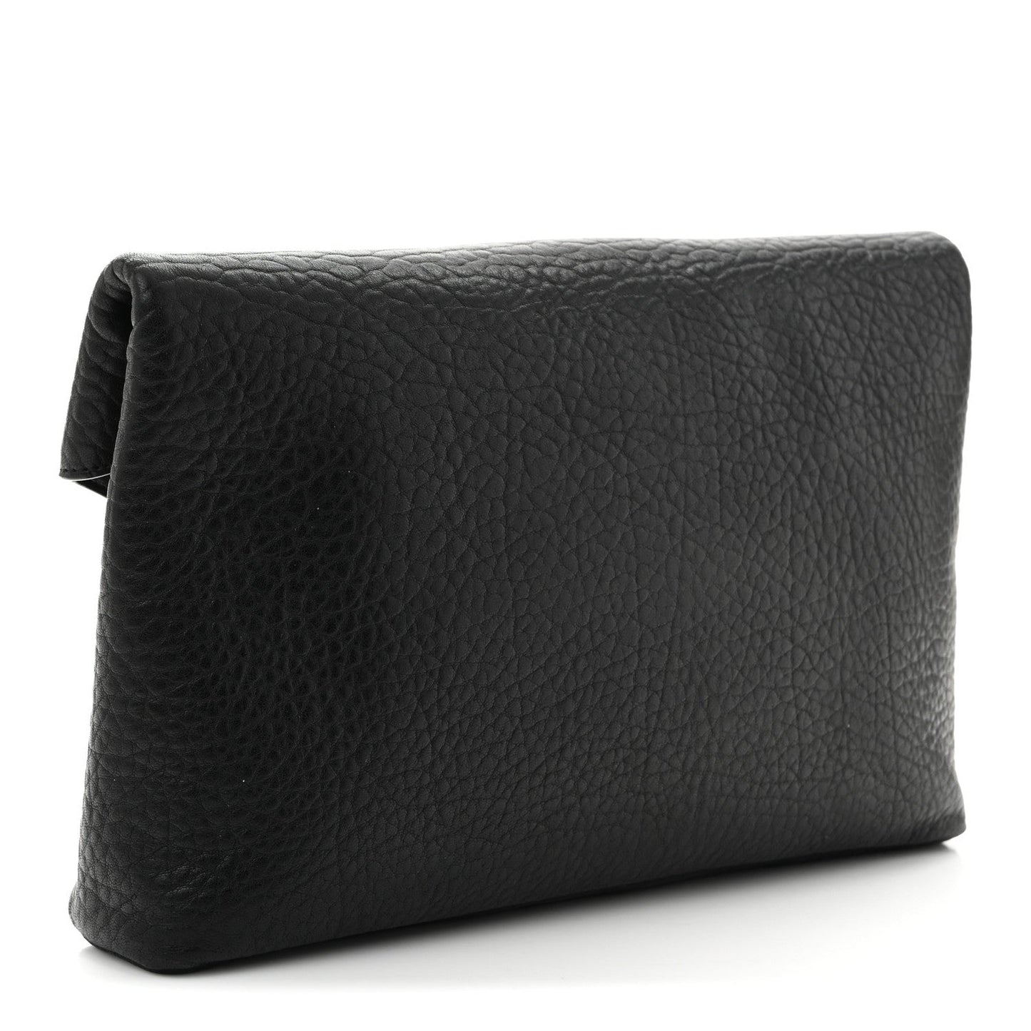 Grained Lambskin Cassandre Envelope Pouch Black