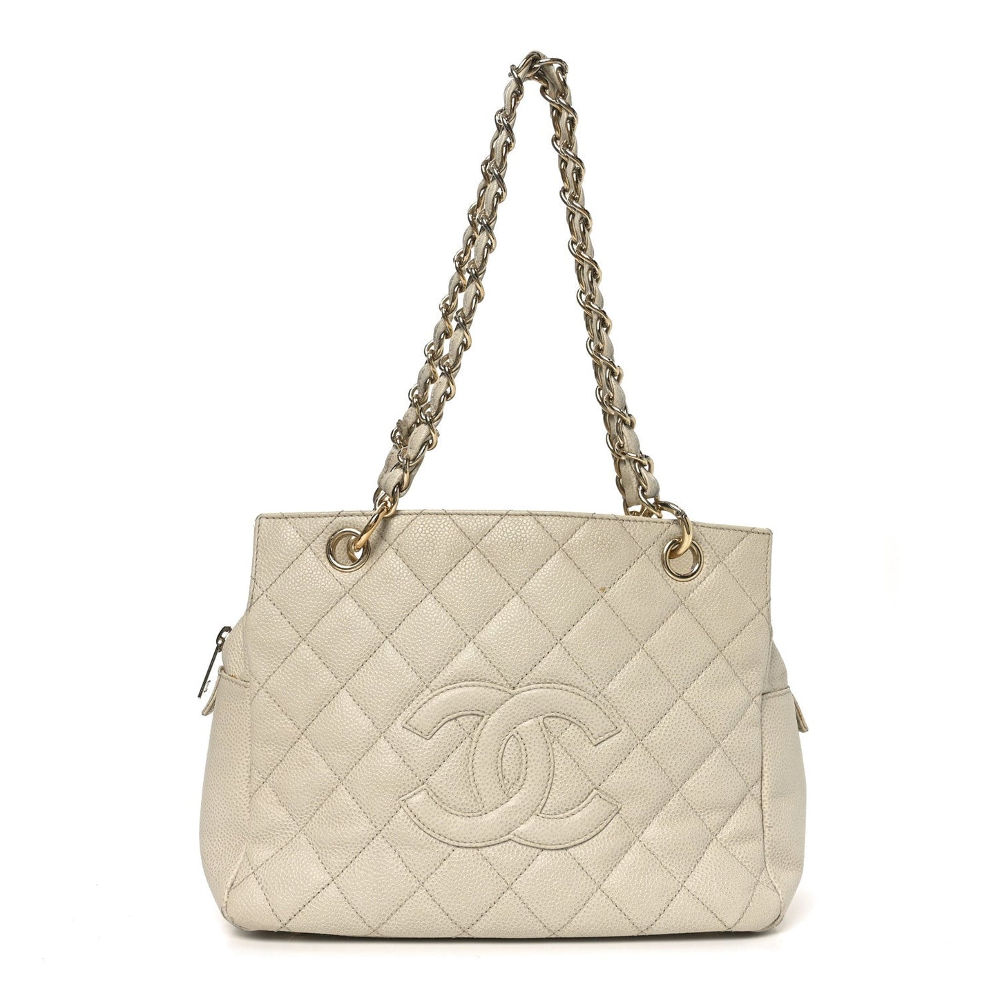 Caviar Quilted Petit Timeless Tote PTT Beige