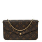 Monogram Pochette Felicie Chain Wallet Fuchsia