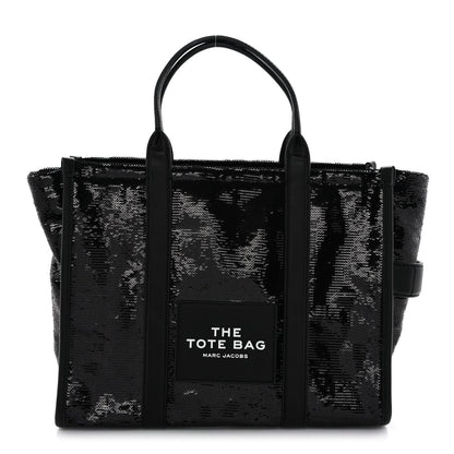 Sequin Medium The Tote Bag Black