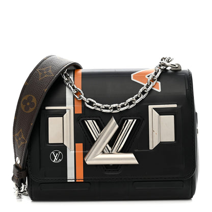 Epi Monogram Spaceship Embossed Twist Shoulder Bag PM Black
