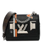 Epi Monogram Spaceship Embossed Twist Shoulder Bag PM Black