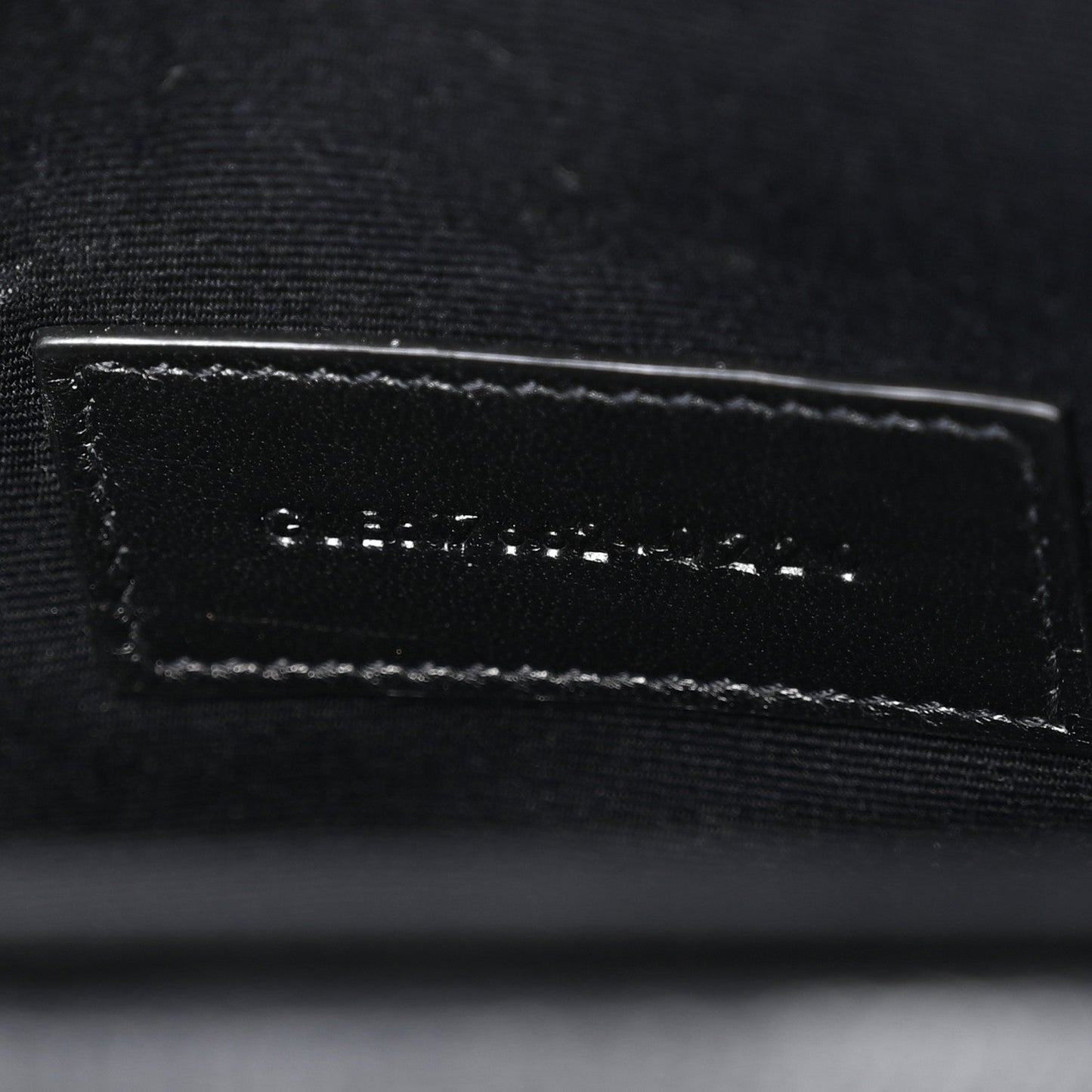 Grain De Poudre Matelasse Chevron Monogram Envelope Clutch Black