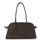 Grained Calfskin Margaux Shoulder 12 Deep Brown