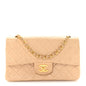 Lambskin Quilted Small Double Flap Beige