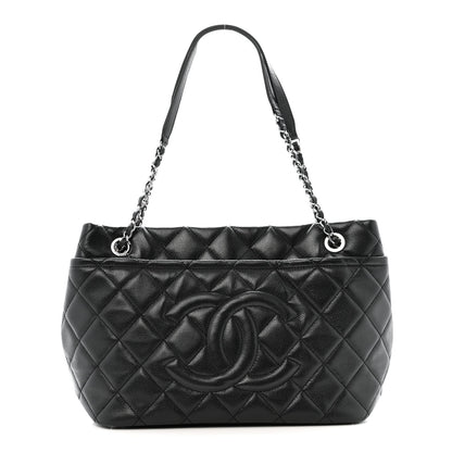 Caviar Quilted CC Timeless Soft Tote Black