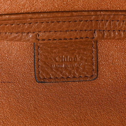 Grained Calfskin Large Spin Tote Clay Brown