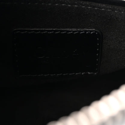 Shiny Grained Calfskin Small Marcie Bag Black