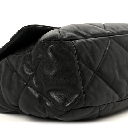 Lambskin Quilted Maxi Chanel 19 Flap Black