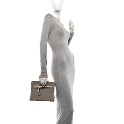 Togo Horseshoe Birkin 25 Gris Tourterelle Beton