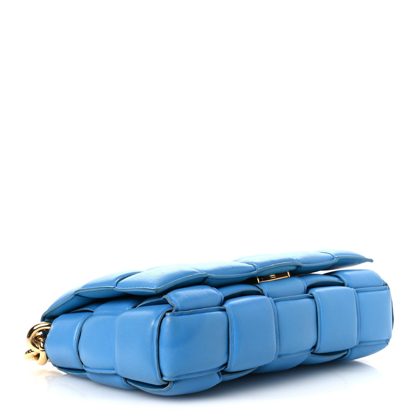 Lambskin Maxi Intrecciato Padded Chain Cassette Crossbody Bag Swimming Pool