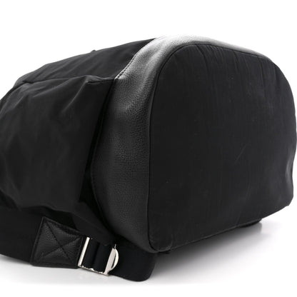 Nylon Grained Calfskin Watson Diaper Bag Black