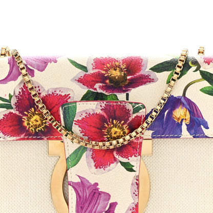 Canvas Calfskin Thalia Crossbody Bag White Multicolor