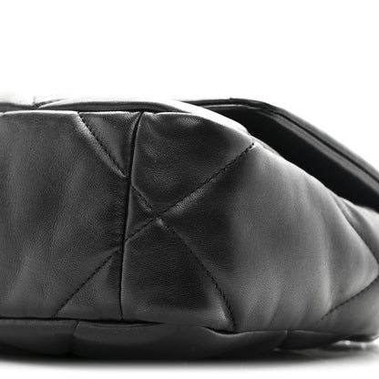 Lambskin Quilted Medium Chanel 19 Flap Black