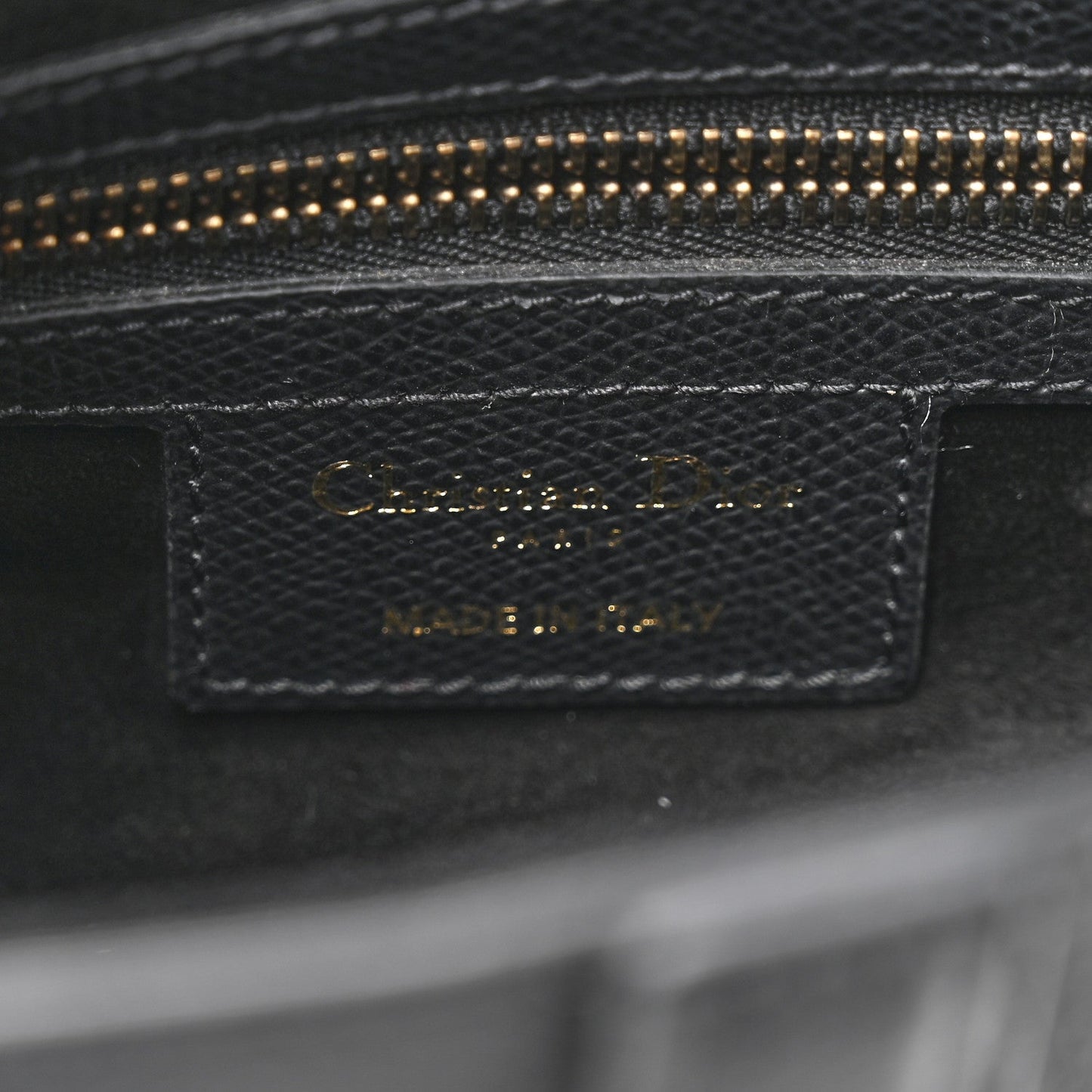 Grained Calfskin Saddle Bag Black