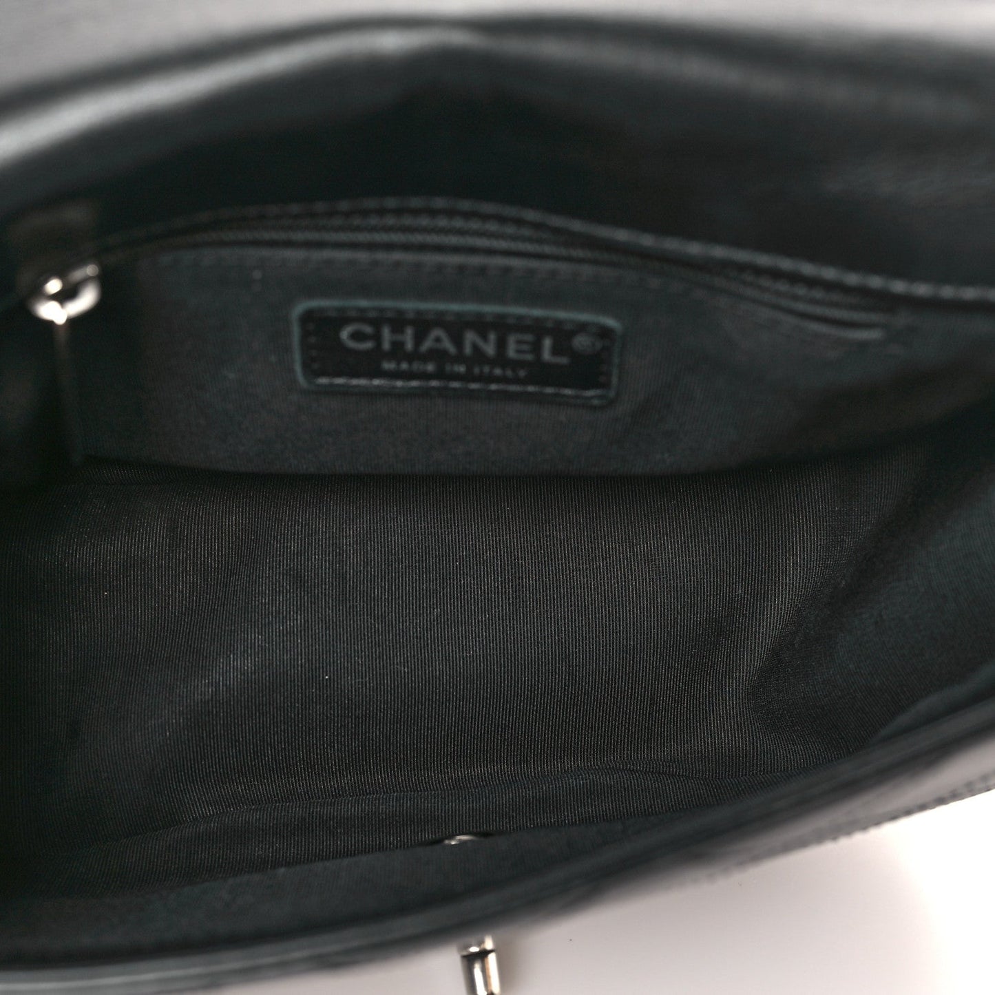 Calfskin Stitched Small Ring My Bag Flap Crossbody Bag Black