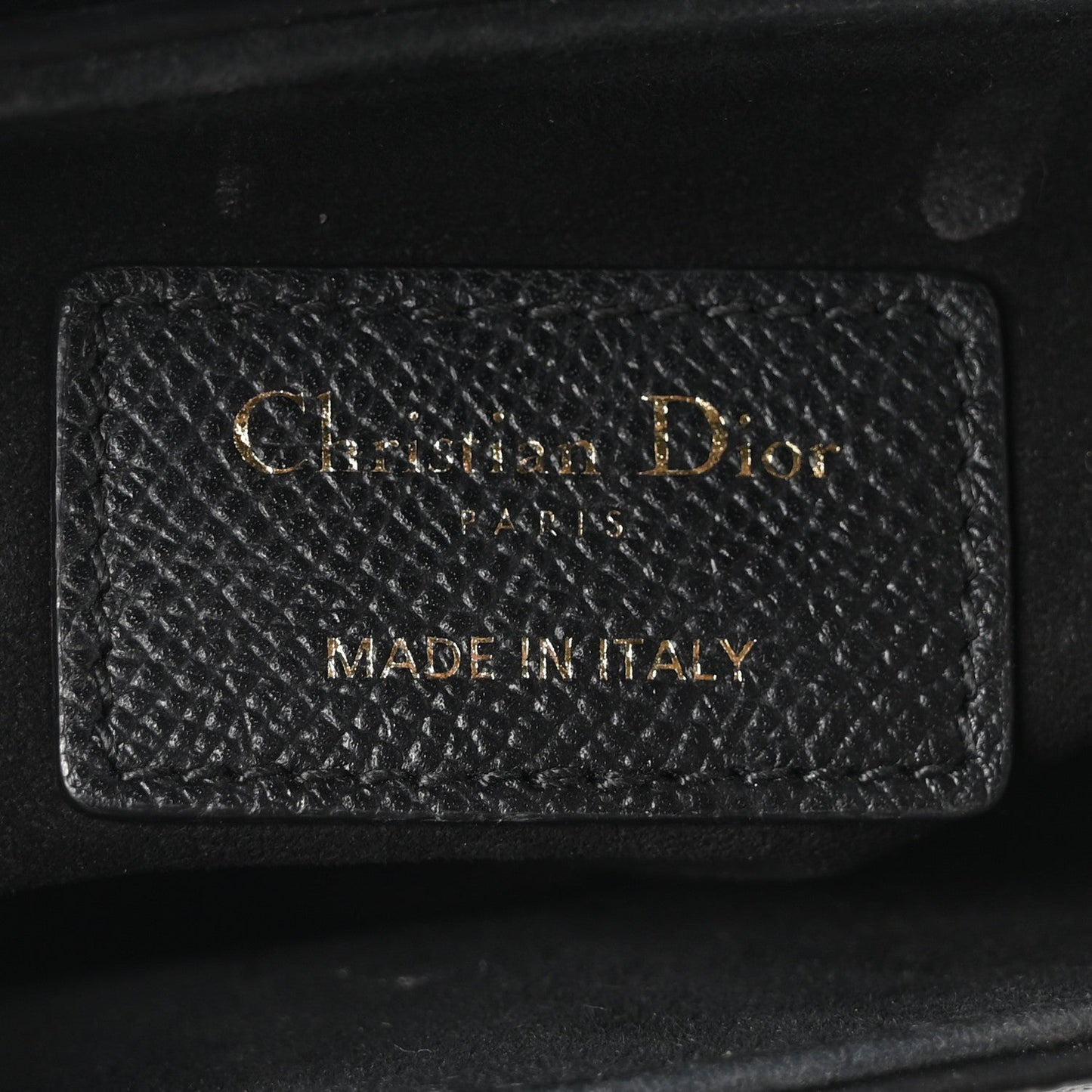 Grained Calfskin Mini Saddle Bag With Strap Black