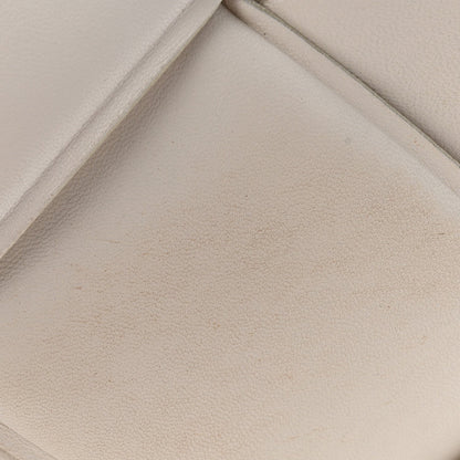 Nappa Intreccio Padded Top Handle Shoulder Bag White