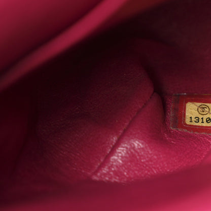 Tweed Quilted Medium Double Flap Fuchsia