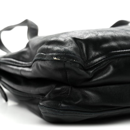 Nappa Pocket Satchel Black