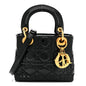 Patent Cannage Mini Lady Dior Black