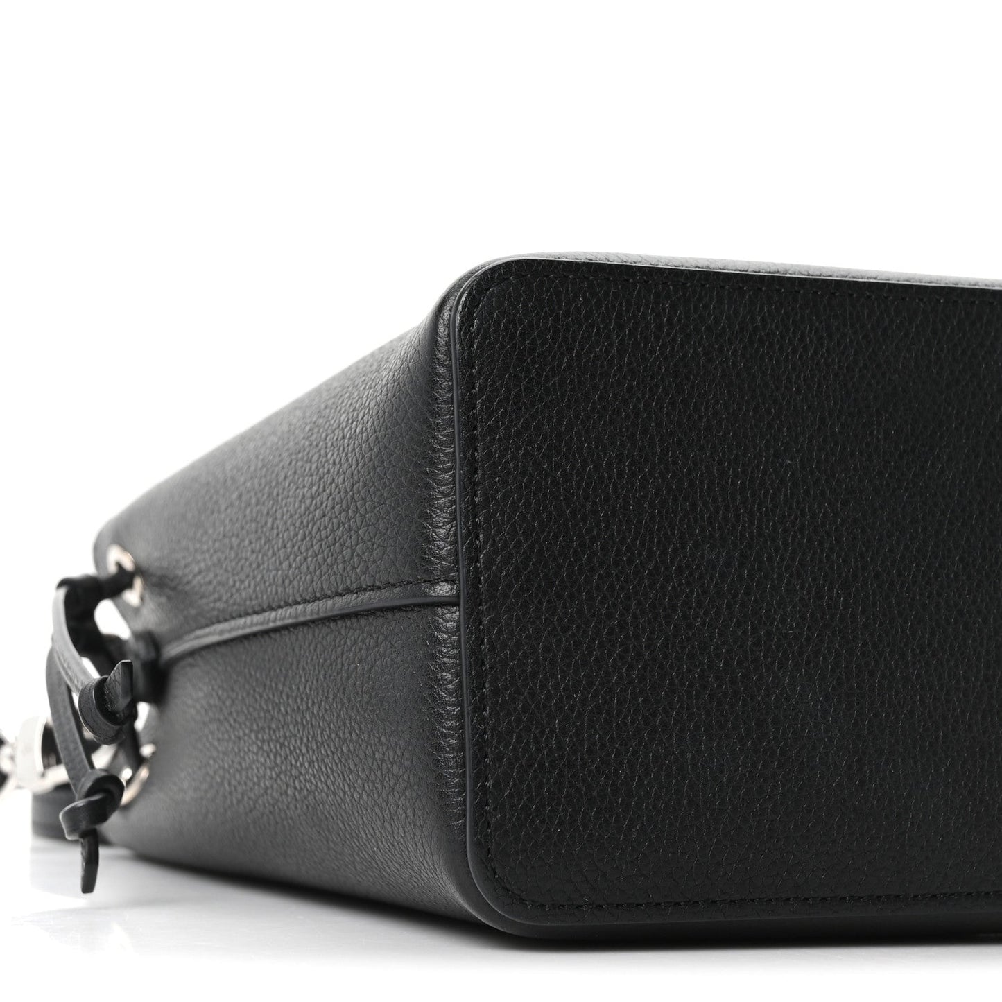 Calfskin Nano Lockme Bucket Black