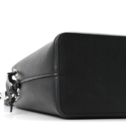 Calfskin Nano Lockme Bucket Black