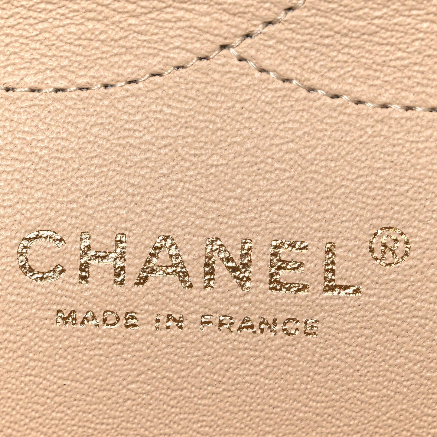 Lambskin Quilted Jumbo Double Flap Beige