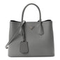 Saffiano Cuir Medium Double Bag Marmo