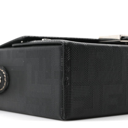 Vitello King FF Lines Embossed Baguette Soft Trunk Black