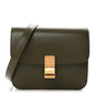 Box Calfskin Teen Classic Box Flap Bag Dark Olive