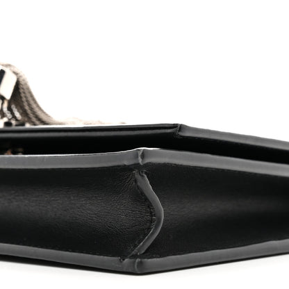 Smooth Calfskin Classic Monogram Kate Tassel Chain Wallet Black