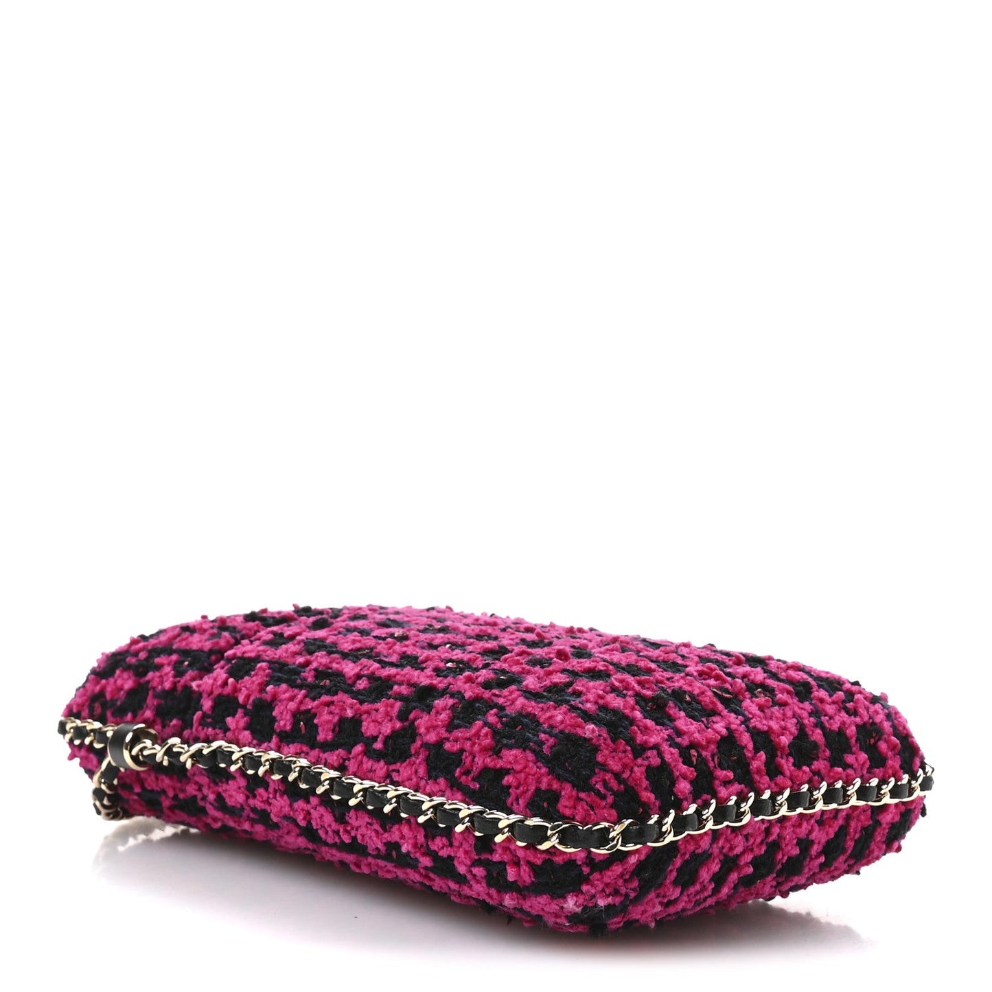 Tweed Chain Around Phone Holder Pink