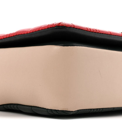 Lambskin Quilted Small Lola Bag Bright Red Orange