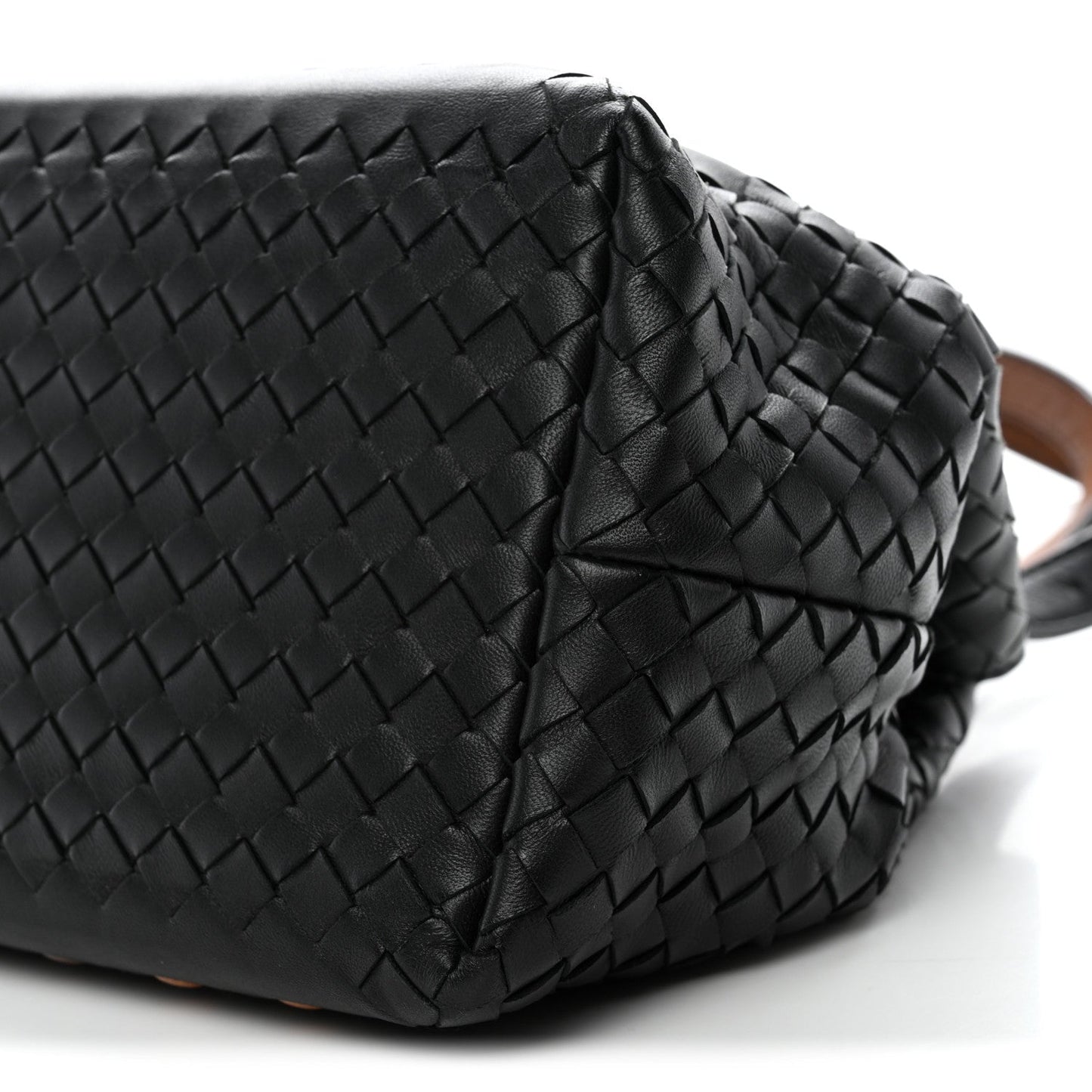 Nappa Intrecciato Perforated Small Cesta Tote Black Multicolor