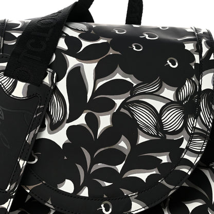 Gommato Calfskin Petunia Explorafunk Backpack Black White