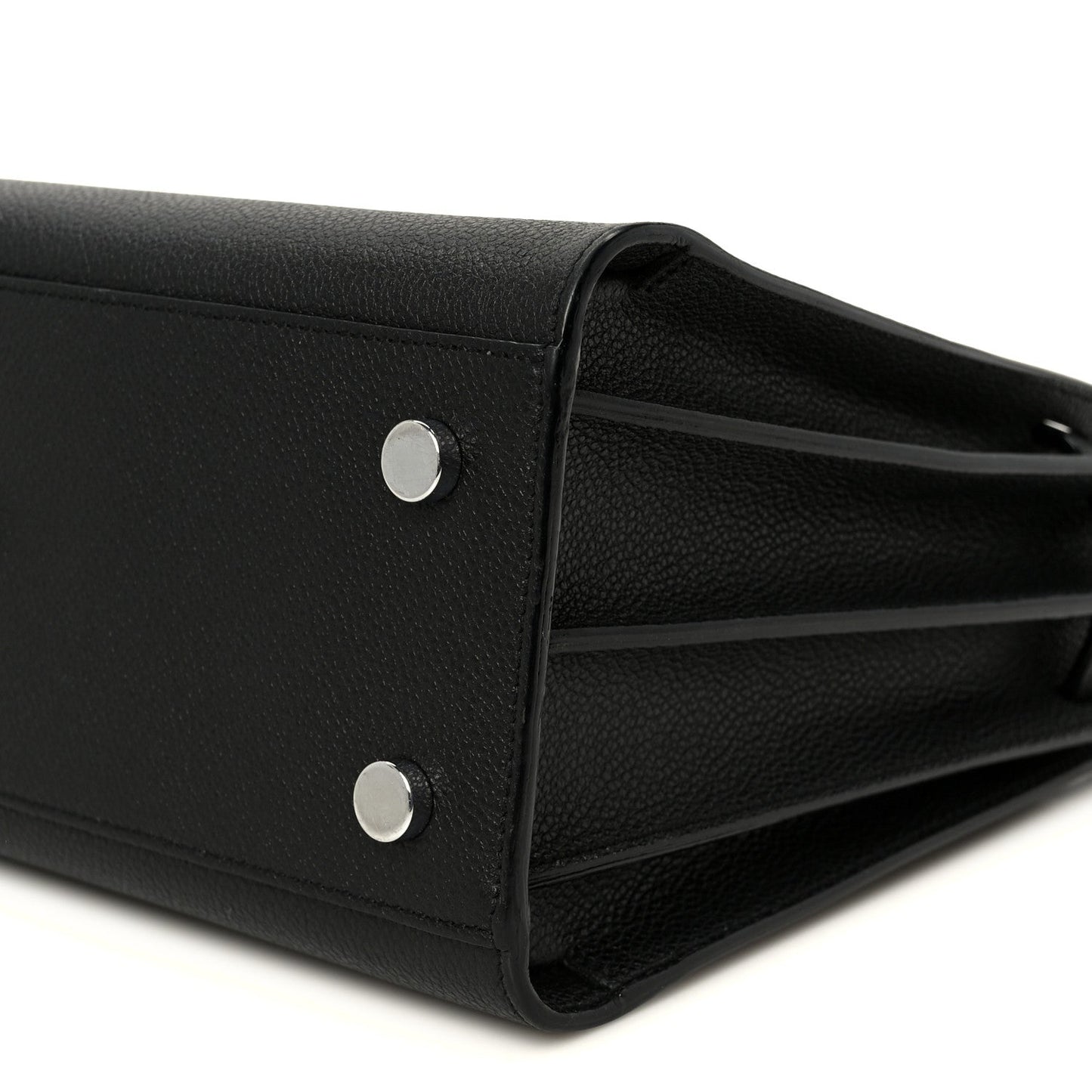 Grained Calfskin Small Sac De Jour Black