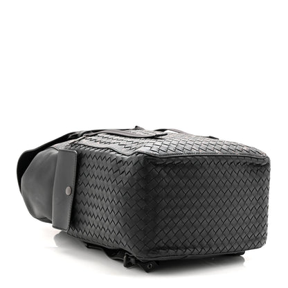 Calfskin Intrecciato Sassolungo Backpack Black Multicolor