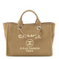 Mixed Fibers Small Deauville Tote Beige