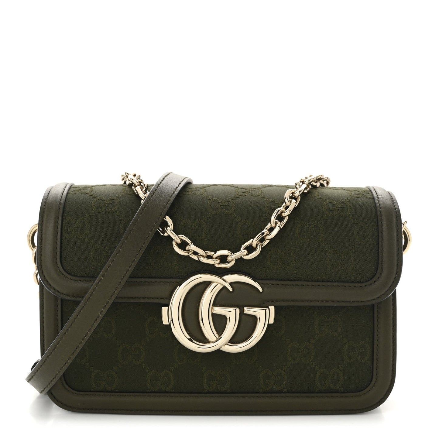 Monogram Small Gucci Go Shoulder Bag Luscious Green