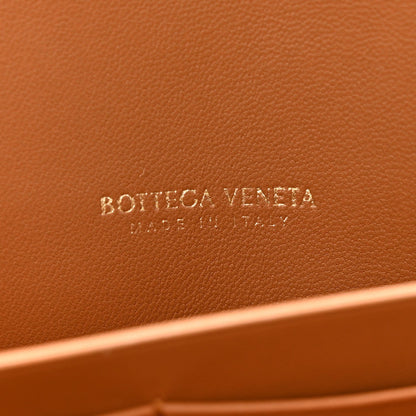 Suede Intrecciato Long Andiamo Top Handle Clutch Amber