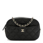 Caviar Quilted Chain Camera Bag Black